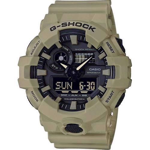 Image of Casio G-Shock beige resin med stål quartz multifunktion Herre ur, model GA-700UC-5AER